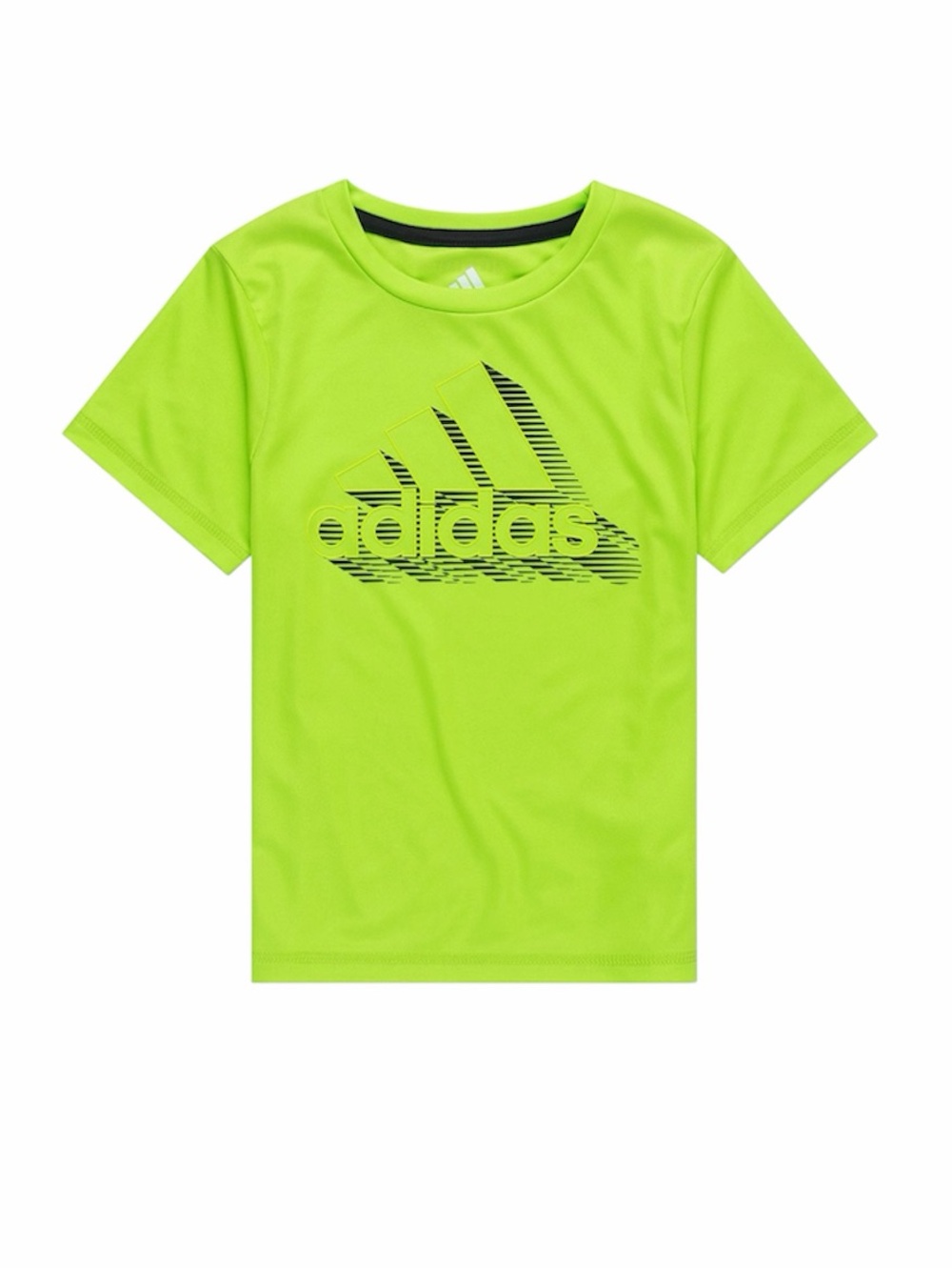 Adidas  Boys Medium 10/12 Neon Green Badge of Sport Graphic Performance T-Shirt